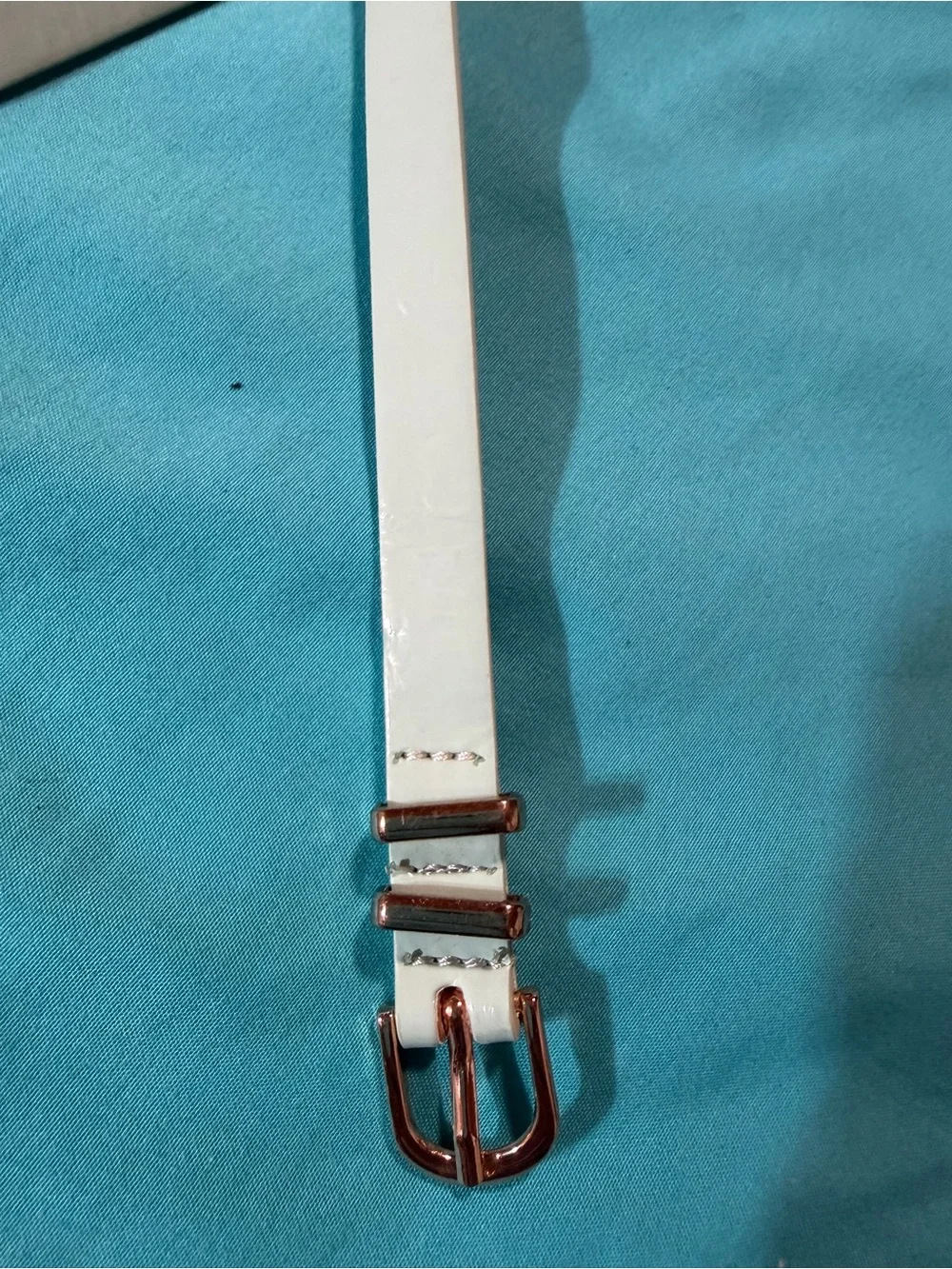 Light mint green Women's Belt with Rose Gold Buckle
